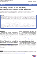 Cover page: Src-family kinase-Cbl axis negatively regulates NLRP3 inflammasome activation