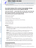 Cover page: Association Between CD4 Count and Chemoradiation Therapy Outcomes Among Cervical Cancer Patients With HIV.