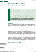 Cover page: Fat fibrosis: friend or foe?