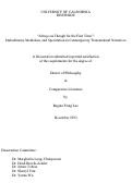 Cover page: "Always as Though for the First Time": Embodiment, Mediation, and Speculation in Contemporary Transnational Narratives