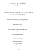 Cover page: A Thermoelectric Display for Assessment of Touch Sensory Deficits