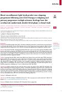 Cover page: Blood neurofilament light levels predict non-relapsing progression following anti-CD20 therapy in relapsing and primary progressive multiple sclerosis: findings from the ocrelizumab randomised, double-blind phase 3 clinical trials.