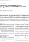 Cover page: The Interaction of Bayesian Priors and Sensory Data and Its Neural Circuit Implementation in Visually Guided Movement