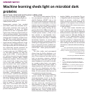 Cover page: Machine learning sheds light on microbial dark proteins