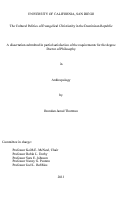 Cover page: The cultural politics of Evangelical Christianity in the Dominican Republic