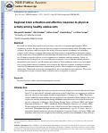 Cover page: Regional brain activation and affective response to physical activity among healthy adolescents