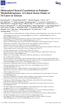 Cover page: Molecular-Clinical Correlation in Pediatric Medulloblastoma: A Cohort Series Study of 52 Cases in Taiwan