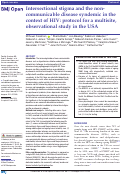 Cover page: Intersectional stigma and the non-communicable disease syndemic in the context of HIV: protocol for a multisite, observational study in the USA