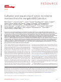 Cover page: Cultivation and sequencing of rumen microbiome members from the Hungate1000 Collection