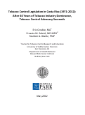 Cover page: Tobacco Control Legislation in Costa Rica (1971-2012):  After 40 Years of Tobacco Industry Dominance, Tobacco Control Advocacy Succeeds