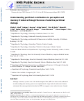 Cover page: Understanding perirhinal contributions to perception and memory: Evidence through the lens of selective perirhinal damage