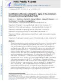 Cover page: Identification of Successful Cognitive Aging in the Alzheimer’s Disease Neuroimaging Initiative Study