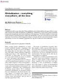 Cover page: Globalization – everything, everywhere, all the time