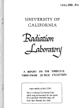 Cover page: A REPORT ON THE THREE-DEE, THREE-PHASE, 20-INCH CYCLOTRON