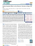 Cover page: Nuclear Quantum Effects on the Electronic Structure of Water and Ice.