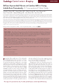 Cover page: Diffuse Myocardial Fibrosis at Cardiac MRI in Young Adults Born Prematurely: A Cross-sectional Cohort Study