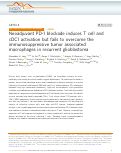 Cover page: Neoadjuvant PD-1 blockade induces T cell and cDC1 activation but fails to overcome the immunosuppressive tumor associated macrophages in recurrent glioblastoma