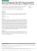 Cover page: Severe Neuroinvasive West Nile Virus in Association With Anti-CD20 Monotherapy for Multiple Sclerosis.