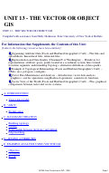 Cover page: Unit 13 - The Vector or Object GIS