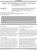 Cover page: Bedside Ultrasound Diagnosis of Acalculous Cholecystitis from Ebstein-Barr Virus