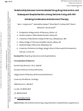 Cover page: Short Communication: Relationship Between Contraindicated Drug–Drug Interactions and Subsequent Hospitalizations Among Patients Living with HIV Initiating Combination Antiretroviral Therapy