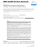 Cover page: Physician career satisfaction within specialties