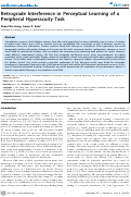 Cover page: Retrograde Interference in Perceptual Learning of a Peripheral Hyperacuity Task