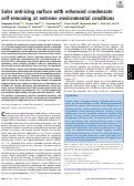 Cover page: Solar anti-icing surface with enhanced condensate self-removing at extreme environmental conditions