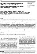 Cover page: An Exploratory Study of the Impact of Gender on Health Behavior Among African American and Latino Men With Type 2 Diabetes.