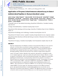 Cover page: Application of enzyme-linked immunosorbent assay to detect antimicrobial peptides in human intestinal lumen