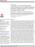 Cover page: A stochastic structured metapopulation model to assess recovery scenarios of patchily distributed endangered species: Case study for a Mojave Desert rodent