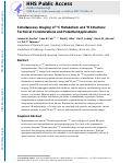 Cover page: Simultaneous imaging of 13C metabolism and 1H structure: technical considerations and potential applications.