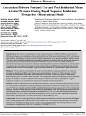 Cover page: Association Between Fentanyl Use and Post-Intubation Mean Arterial Pressure During Rapid Sequence Intubation: Prospective Observational Study