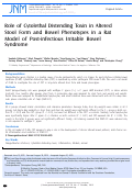 Cover page: Role of Cytolethal Distending Toxin in Altered Stool Form and Bowel Phenotypes in a Rat Model of Post-infectious Irritable Bowel Syndrome