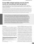 Cover page: Circular RNA circEsyt2 regulates vascular smooth muscle cell remodeling via splicing regulation