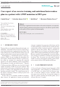 Cover page: Case report of an exercise training and nutritional intervention plan in a patient with A350P mutation in DES gene