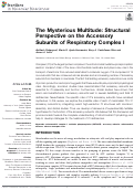 Cover page: The Mysterious Multitude: Structural Perspective on the Accessory Subunits of Respiratory Complex I