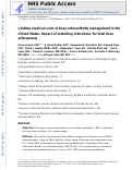 Cover page: Lifetime Medical Costs of Knee Osteoarthritis Management in the United States: Impact of Extending Indications for Total Knee Arthroplasty