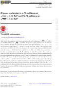 Cover page: Z-boson production in p-Pb collisions at sNN = 8.16 TeV and Pb-Pb collisions at sNN = 5.02 TeV