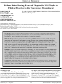 Cover page: Failure Rates During Reuse of Disposable N95 Masks in Clinical Practice in the Emergency Department