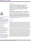 Cover page: Periodontal pathogens promote cancer aggressivity via TLR/MyD88 triggered activation of Integrin/FAK signaling that is therapeutically reversible by a probiotic bacteriocin