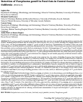 Cover page: Detection of Toxoplasma gondii in Feral Cats in Central Coastal California  (Abstract)