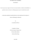 Cover page: Parent-to-parent peer support for diverse low-income families of children with disabilities: A qualitative interview study of a self-help program as part of a medical home model