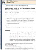 Cover page: Peripheral Artery Disease and Non-Coronary Atherosclerosis in Hispanics: Another Paradox?