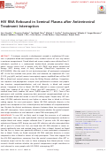 Cover page: HIV RNA Rebound in Seminal Plasma after Antiretroviral Treatment Interruption