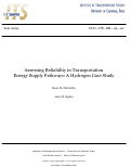 Cover page: Assessing Reliability in Transportation Energy Supply Pathways: A Hydrogen Case Study