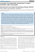 Cover page: Secondary Post-Geniculate Involvement in Leber’s Hereditary Optic Neuropathy