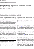 Cover page: Quantitative Genetics, Pleiotropy, and Morphological Integration in the Dentition of Papio hamadryas