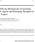 Cover page: Novel Delivery Mechanisms for Existing Systemic Agents and Emerging Therapies in Bladder Cancer.