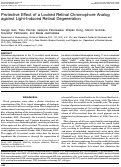 Cover page: Protective Effect of a Locked Retinal Chromophore Analog against Light-Induced Retinal Degeneration.